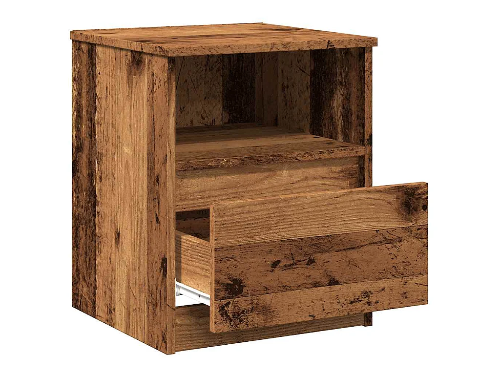 Mesitas de noche 2 uds madera ingeniería envejecida 40x40x50 cm