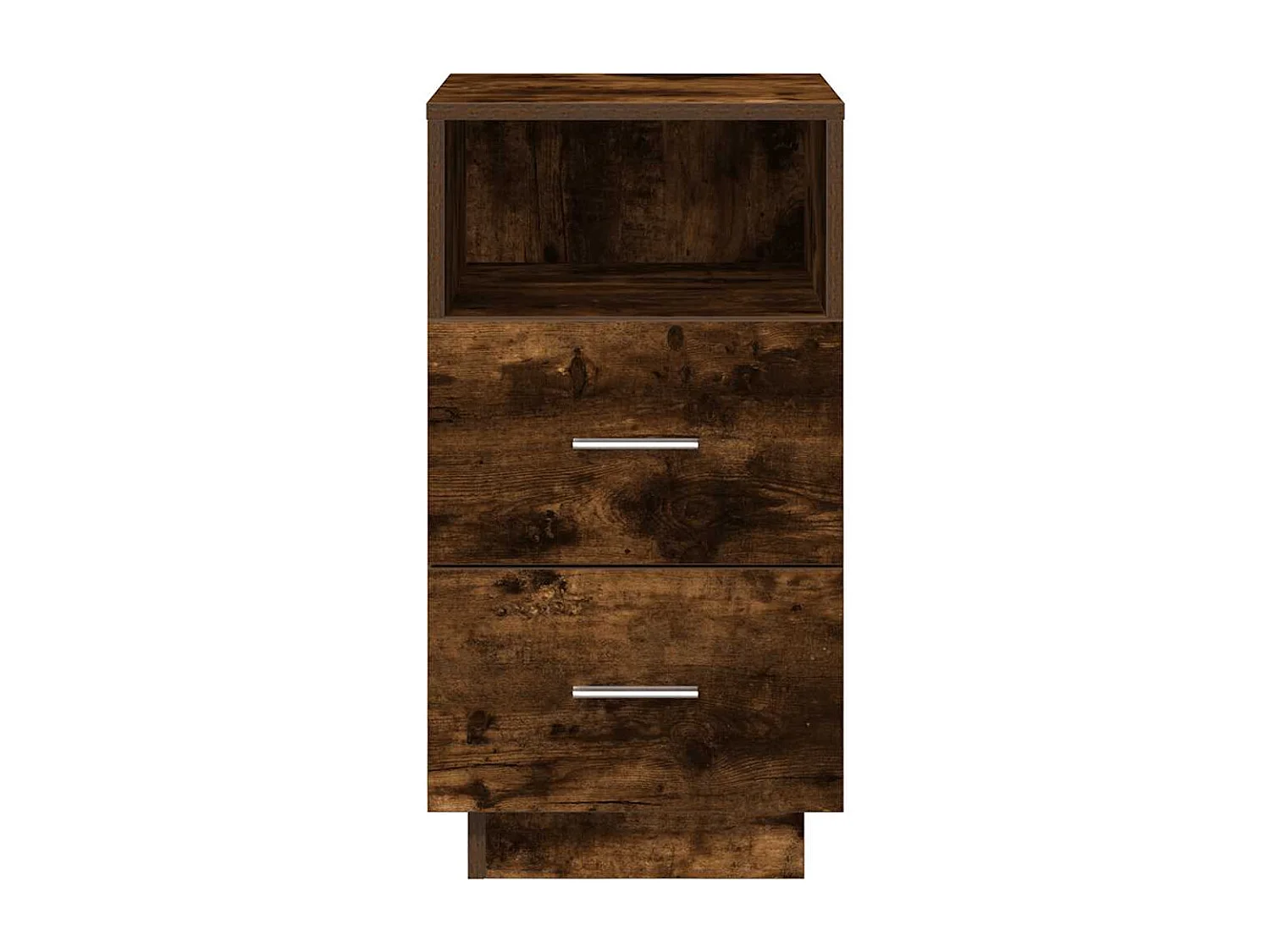 Tables de chevet 2 pcs avec 2 tiroirs chêne fumé 36x36x68 cm