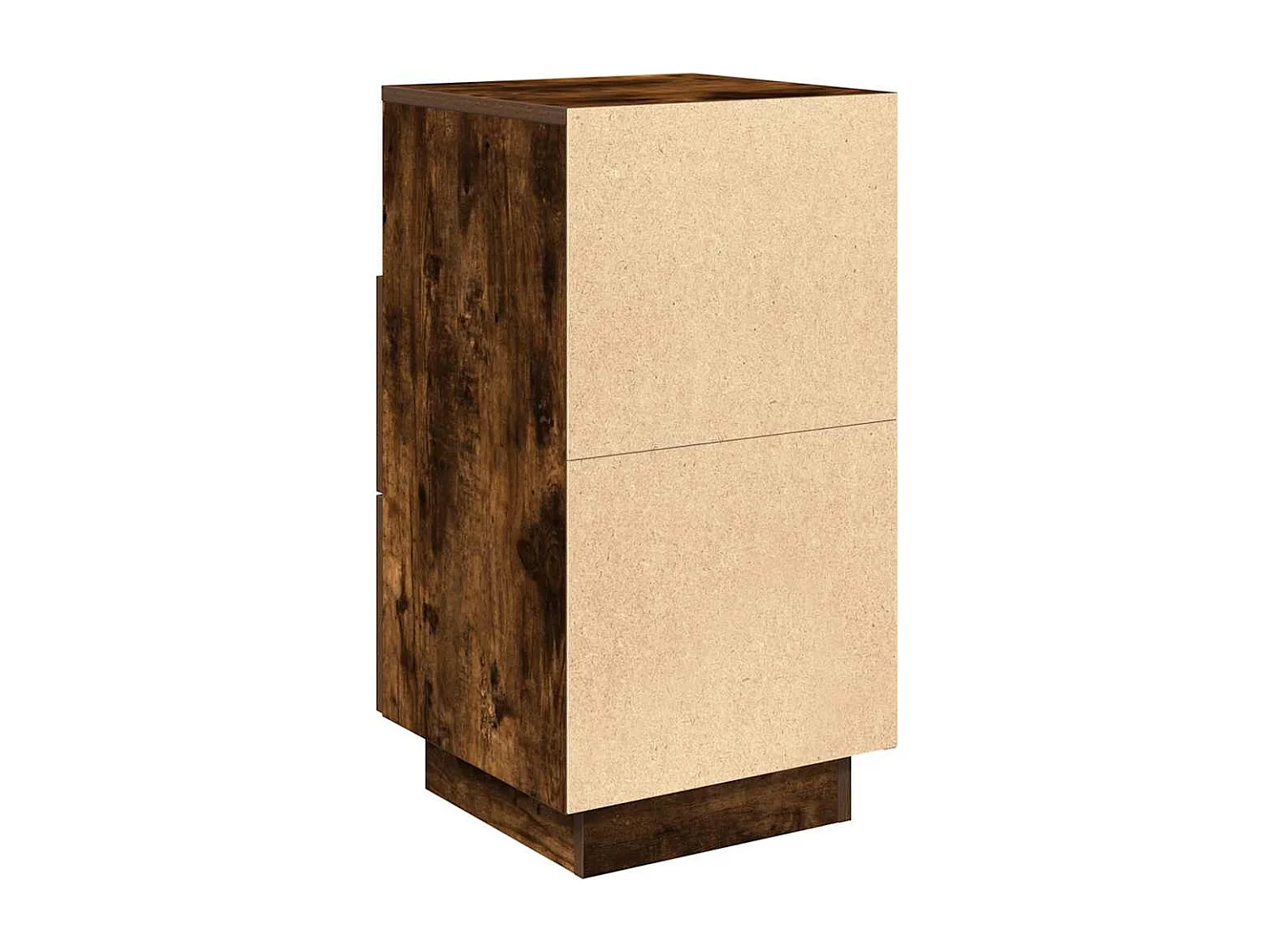 Tables de chevet 2 pcs avec 2 tiroirs chêne fumé 36x36x68 cm