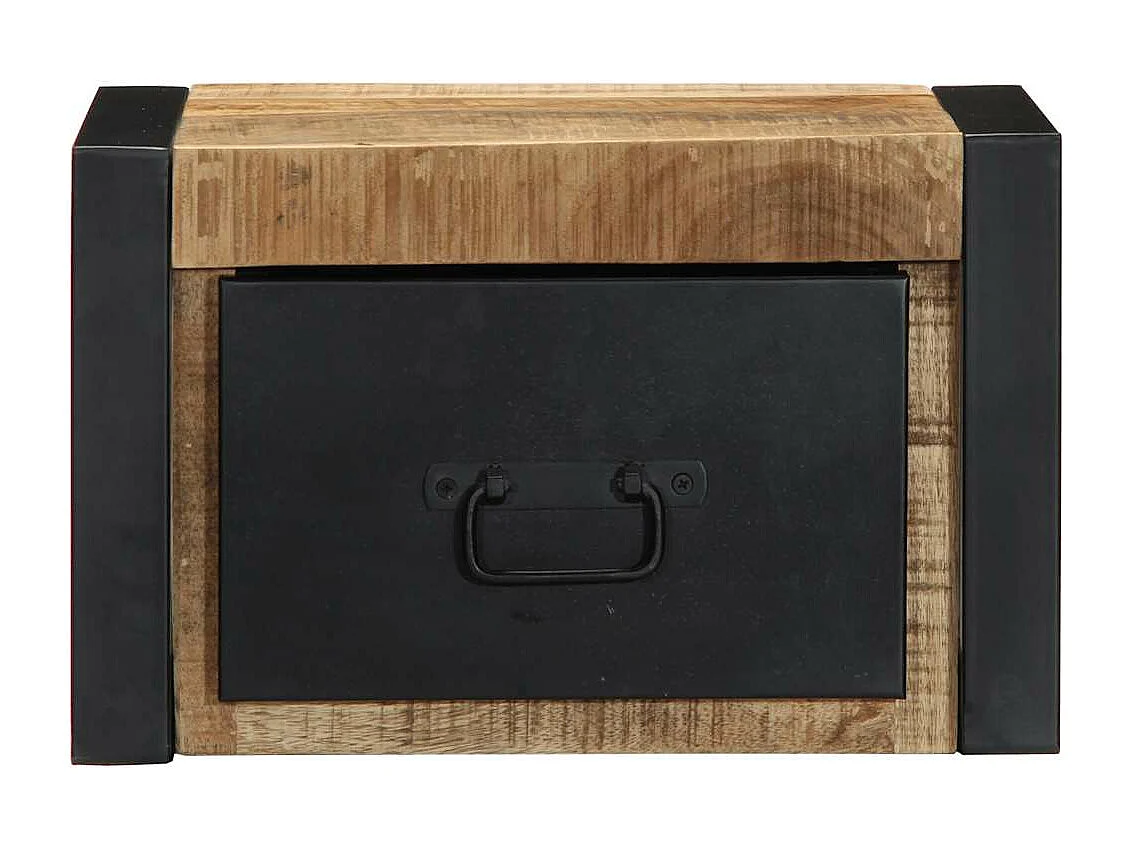 Table de chevet 40x35x25 cm bois massif de manguier brut