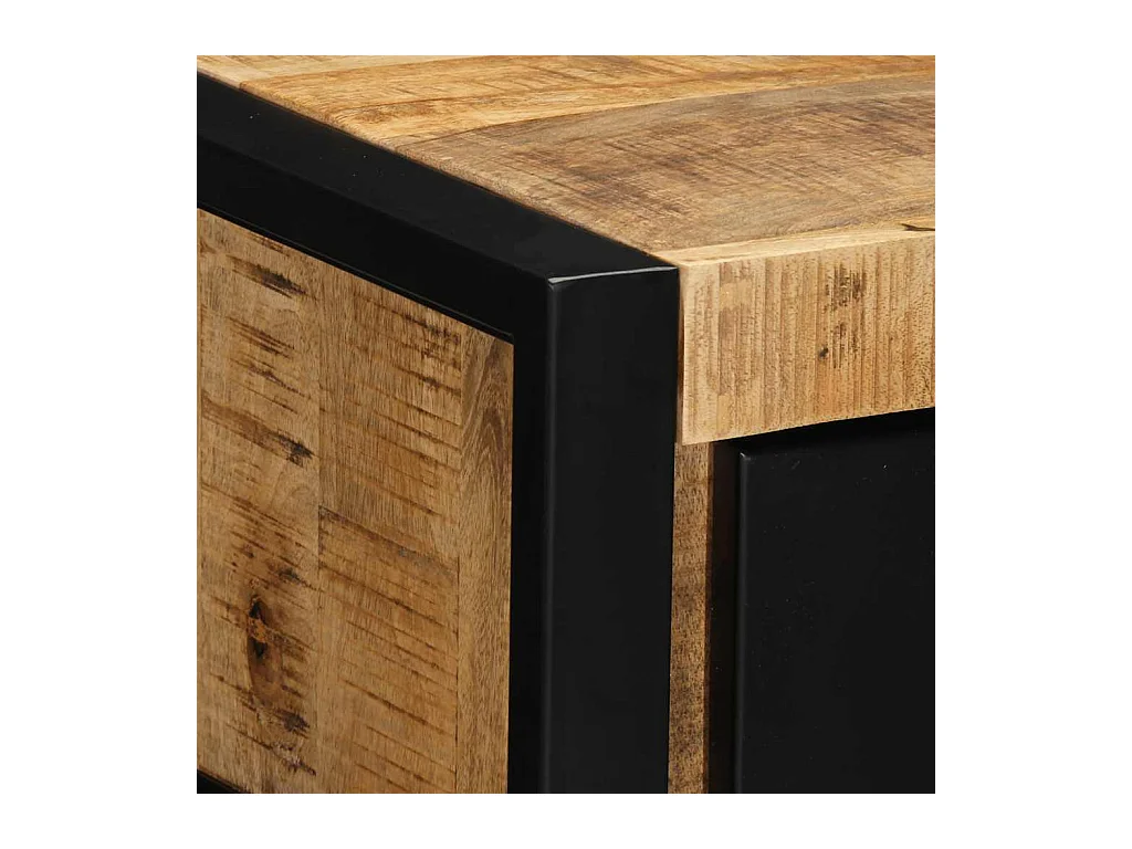 Table de chevet 40x35x25 cm bois massif de manguier brut