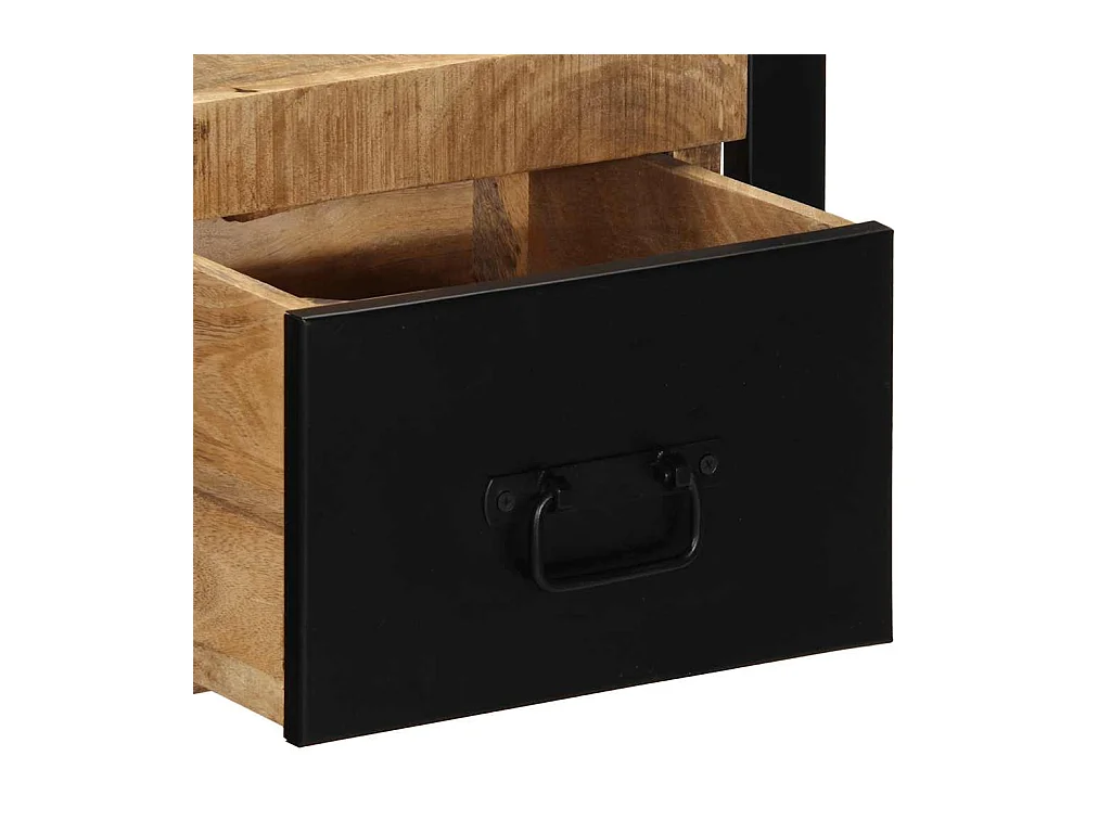 Table de chevet 40x35x25 cm bois massif de manguier brut