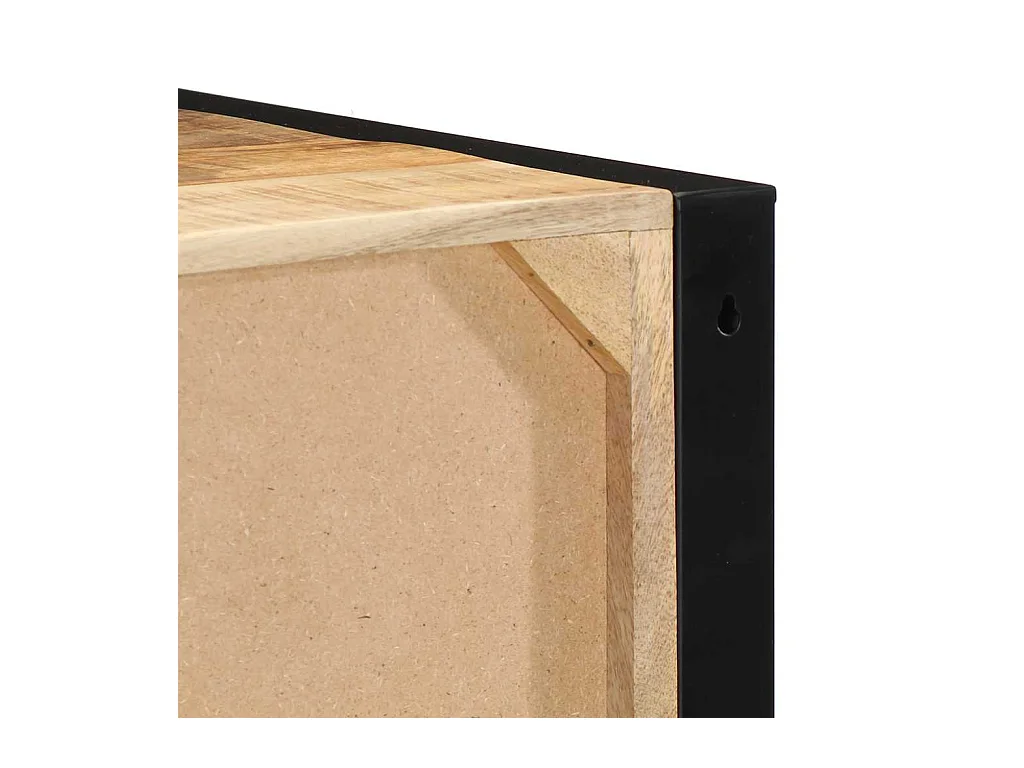 Table de chevet 40x35x25 cm bois massif de manguier brut