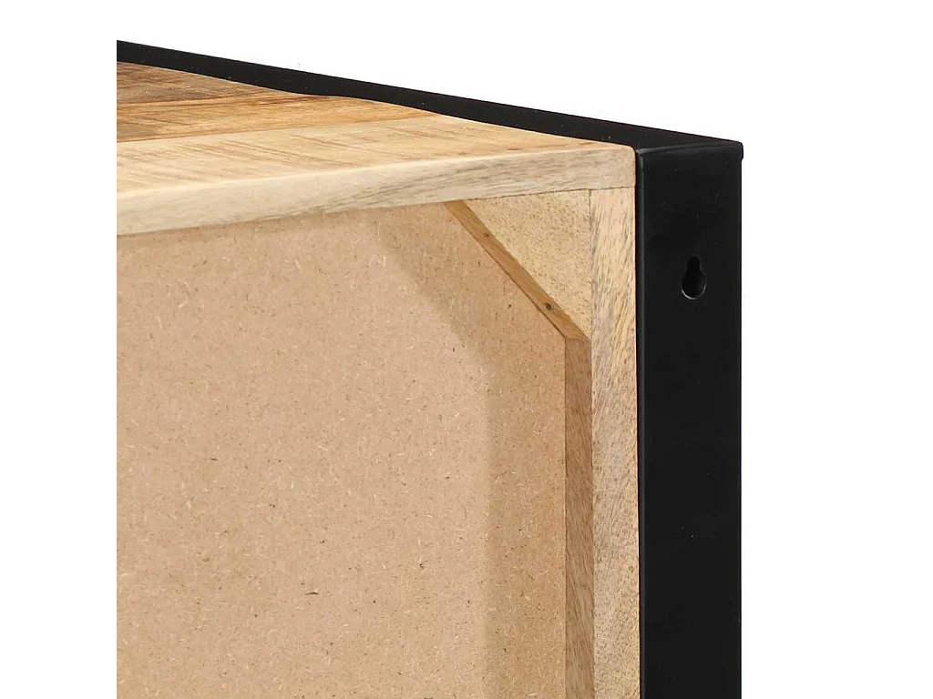 Table de chevet 40x35x25 cm bois massif de manguier brut