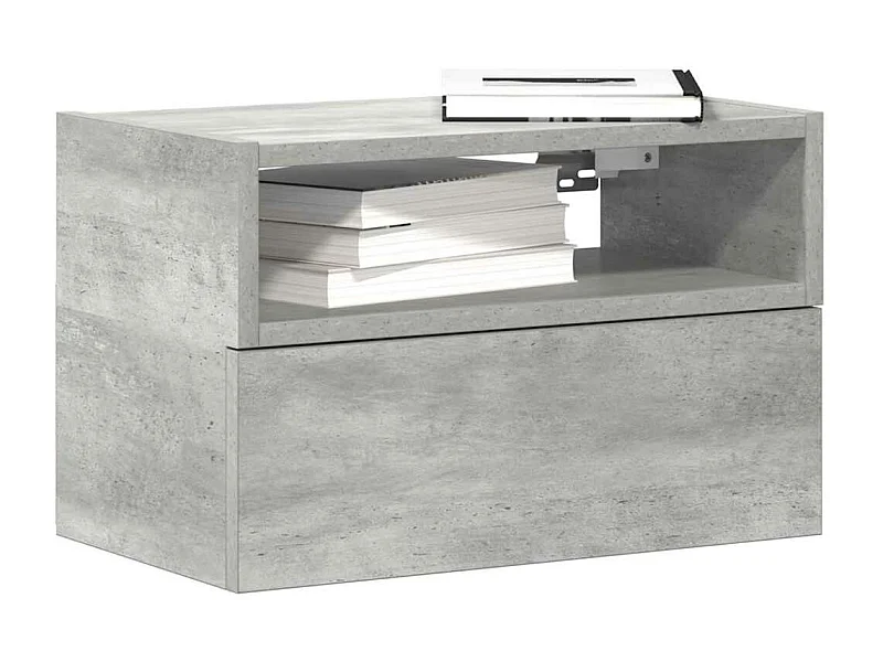 Wand-Nachttische 2 Stk. Betongrau 45x26x28,5 cm