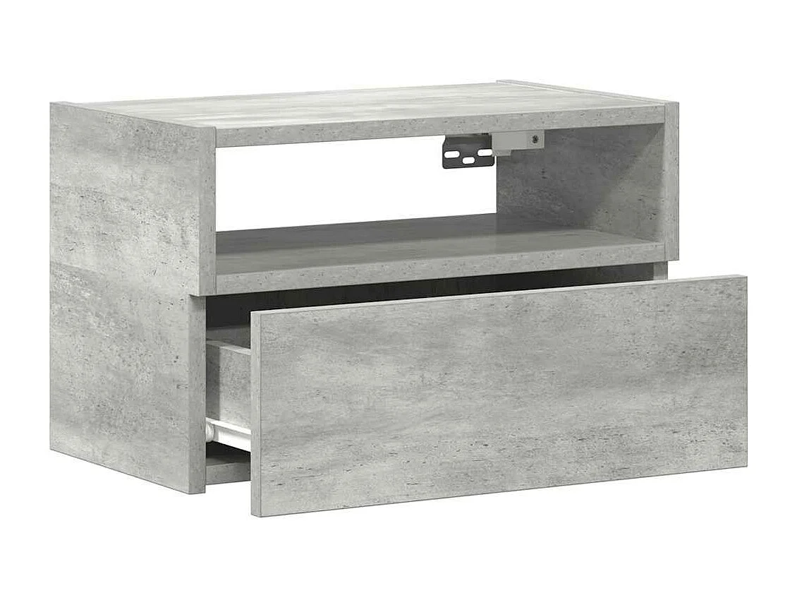 Wand-Nachttische 2 Stk. Betongrau 45x26x28,5 cm