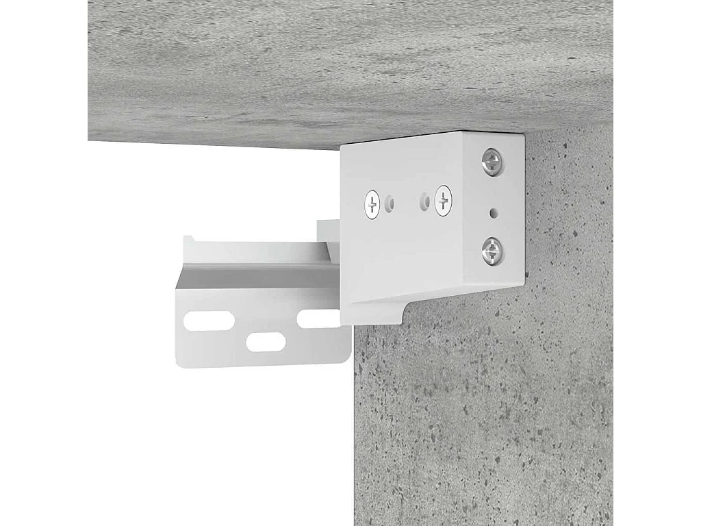 Comodini a Muro 2 pz Grigio Cemento 45x26x28,5 cm
