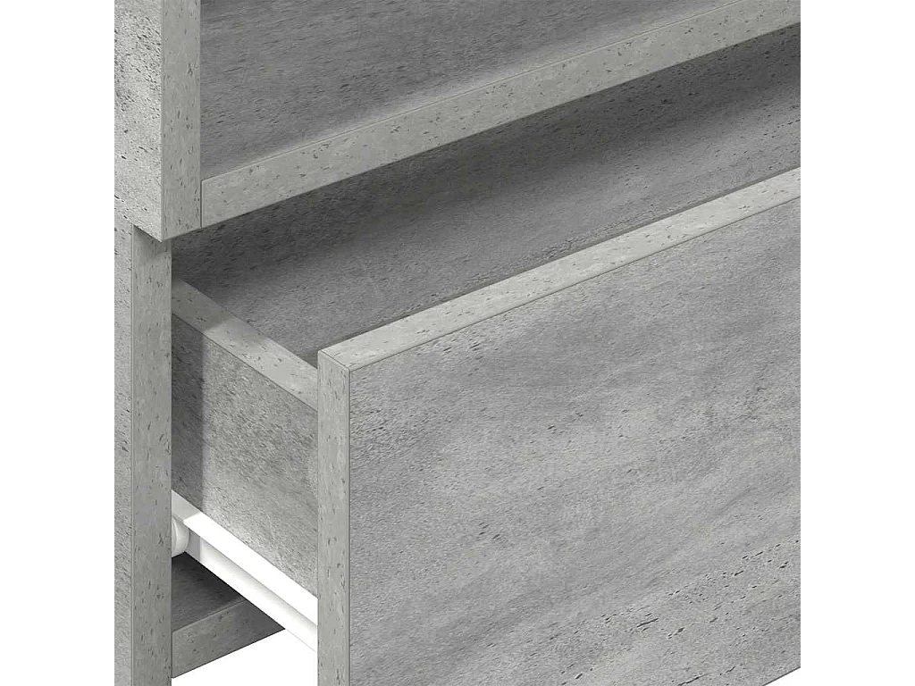 Comodini a Muro 2 pz Grigio Cemento 45x26x28,5 cm