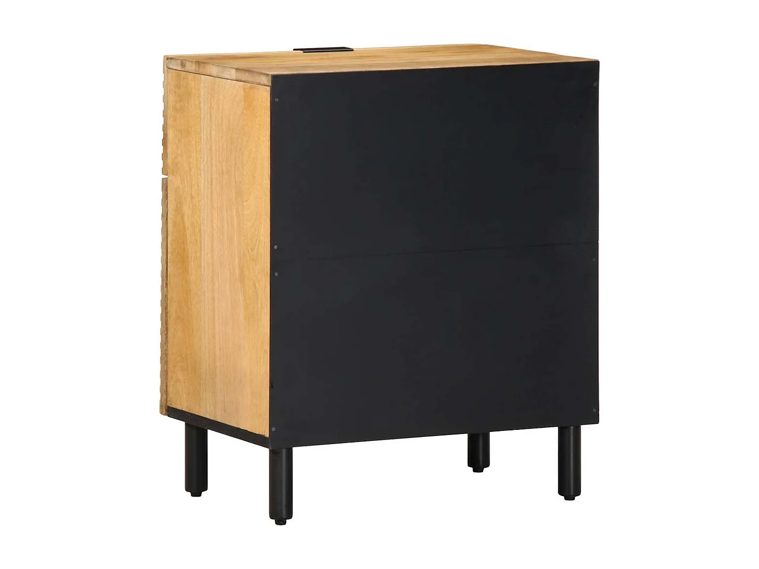 Table de chevet marron 50x33x60 cm bois de manguier massif