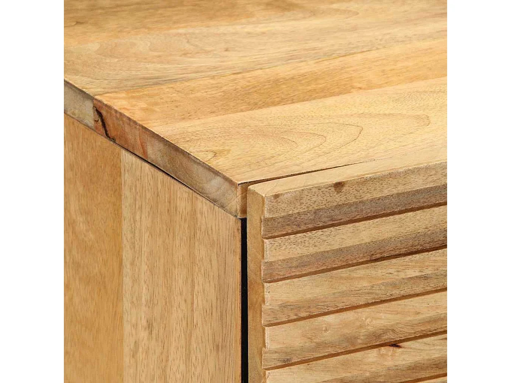 Table de chevet marron 50x33x60 cm bois de manguier massif