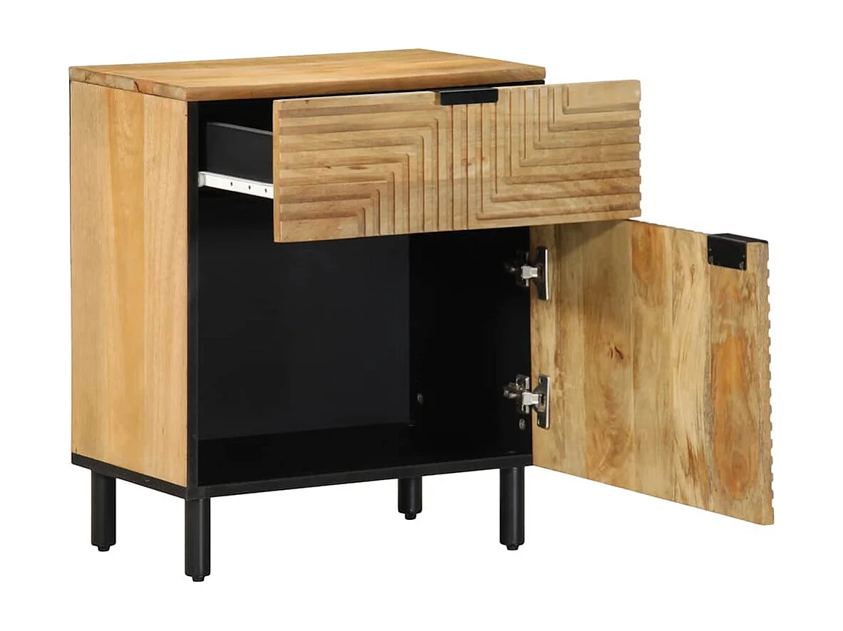 Mesa de cabeceira 50x33x60 cm madeira de mangueira maciça