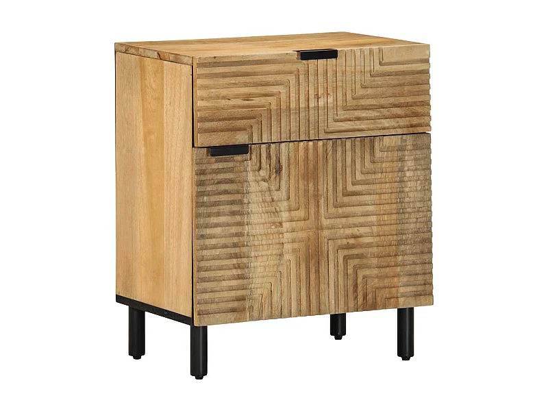 Mesa de cabeceira 50x33x60 cm madeira de mangueira maciça