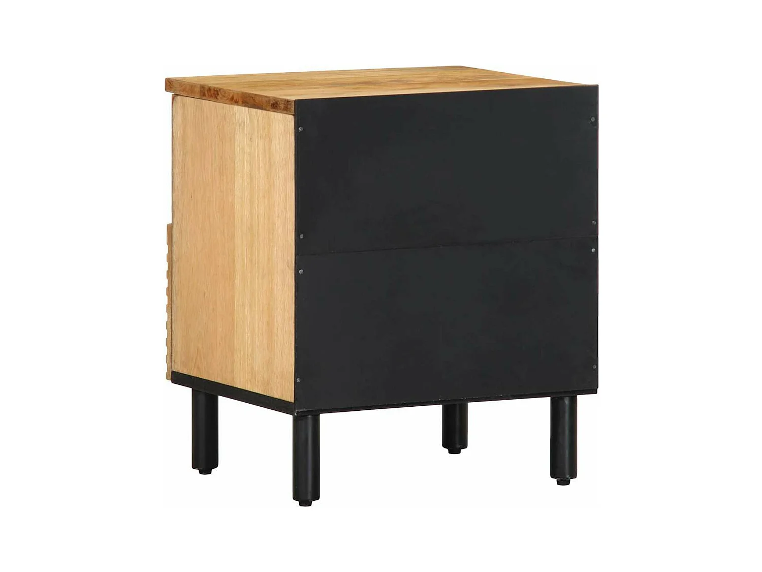 Comodini 2pz Marrone 40x33x46 cm in Legno Massello di Mango