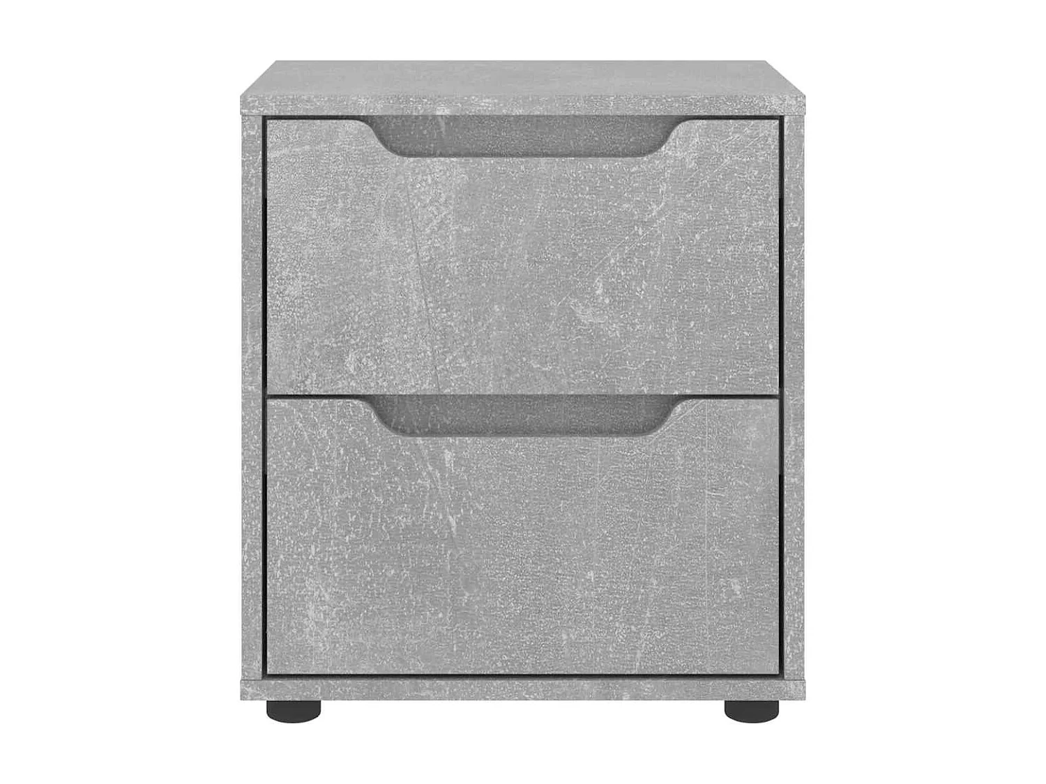 Table de chevet VISNES gris béton 45x40x50 cm bois d'ingénierie