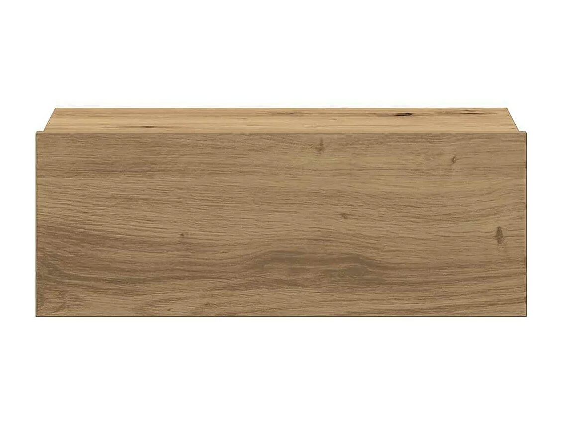Table de chevet flottante chêne artisanal bois d'ingénierie