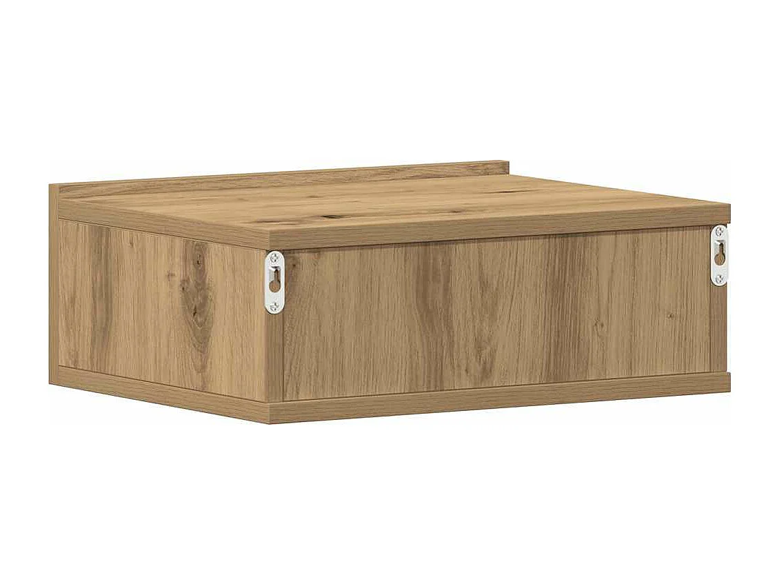 Table de chevet flottante chêne artisanal bois d'ingénierie