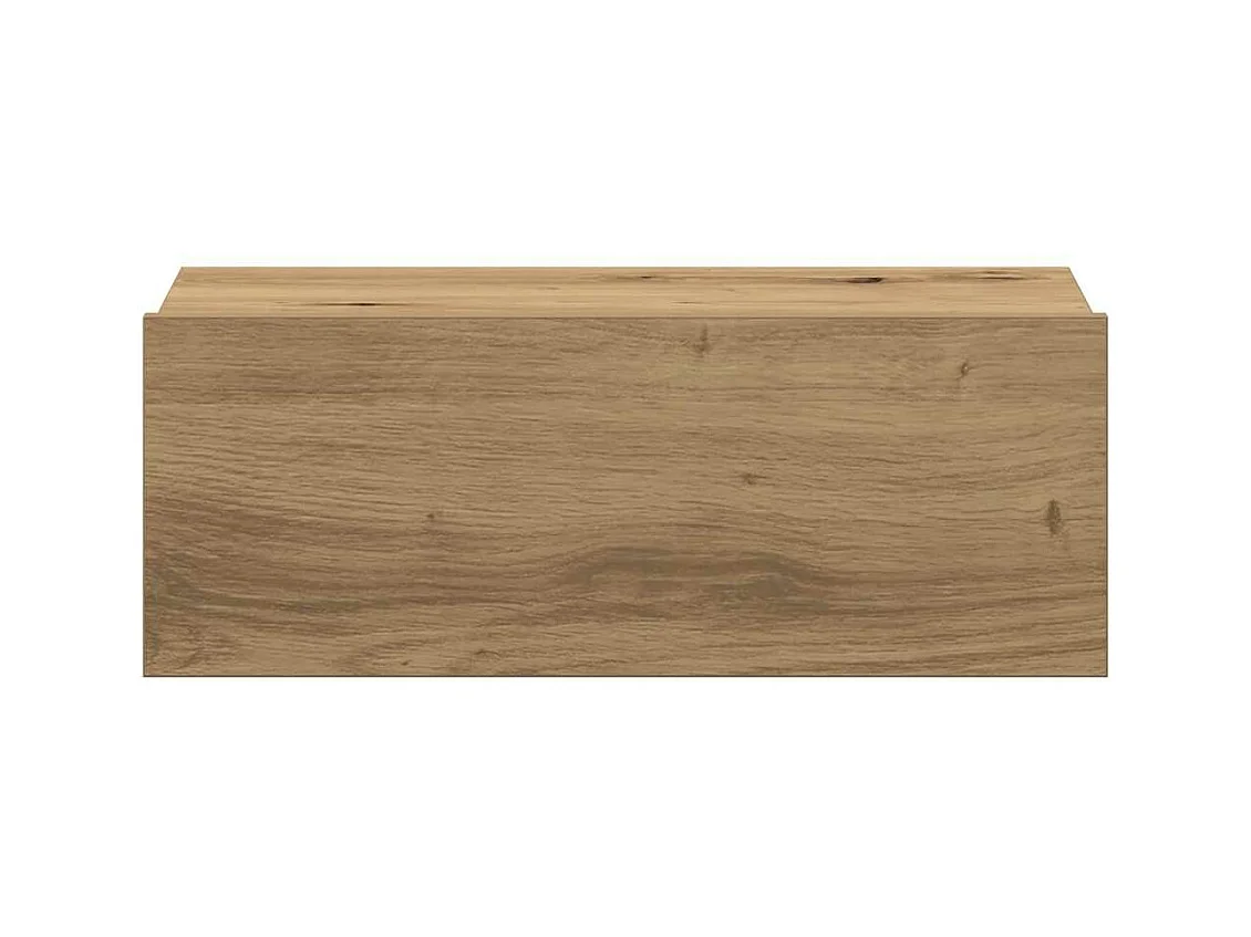 Nachtkastje zwevend 40x32x15 cm bewerkt hout artisanaal eiken