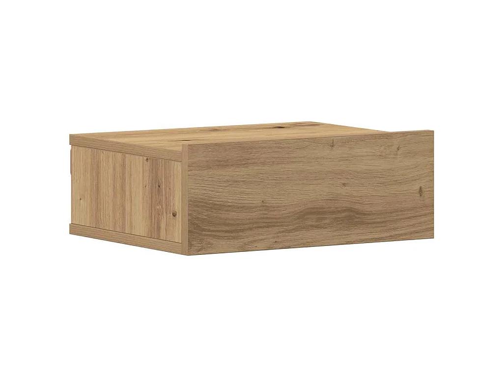 Comodino Pensile Rovere Artigianale 40x32x15 cm in Truciolato