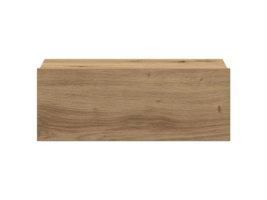 Comodino Pensile Rovere Artigianale 40x32x15 cm in Truciolato