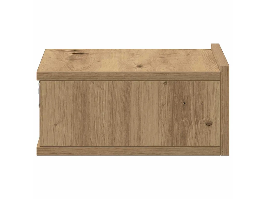 Comodino Pensile Rovere Artigianale 40x32x15 cm in Truciolato