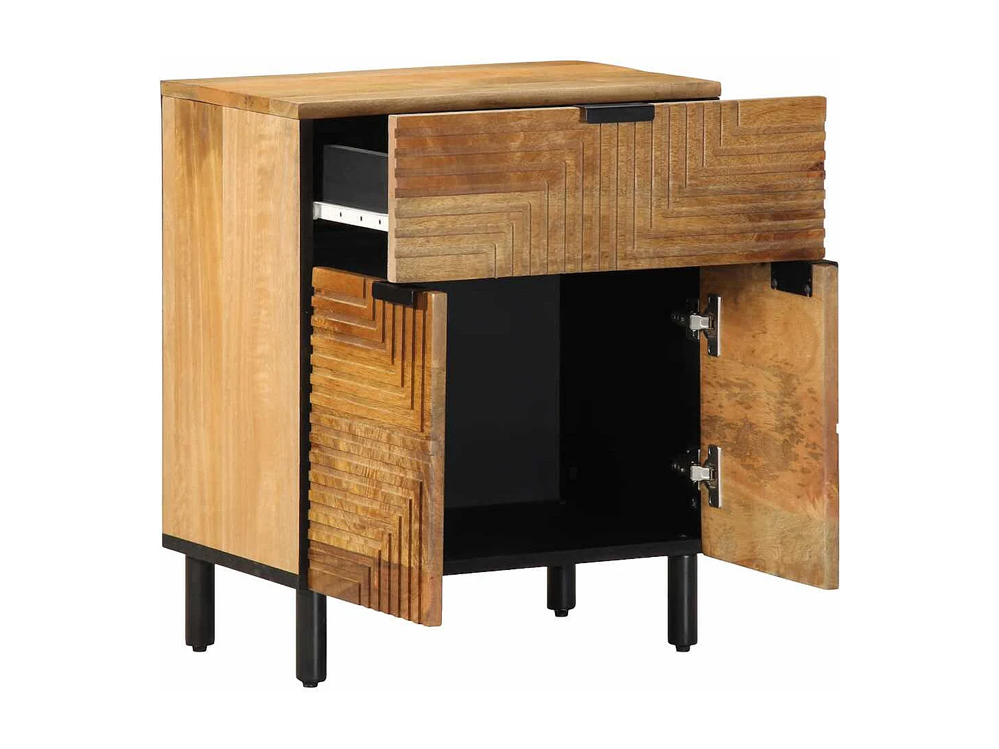 Mesa de cabeceira 50x33x60 cm madeira de mangueira maciça