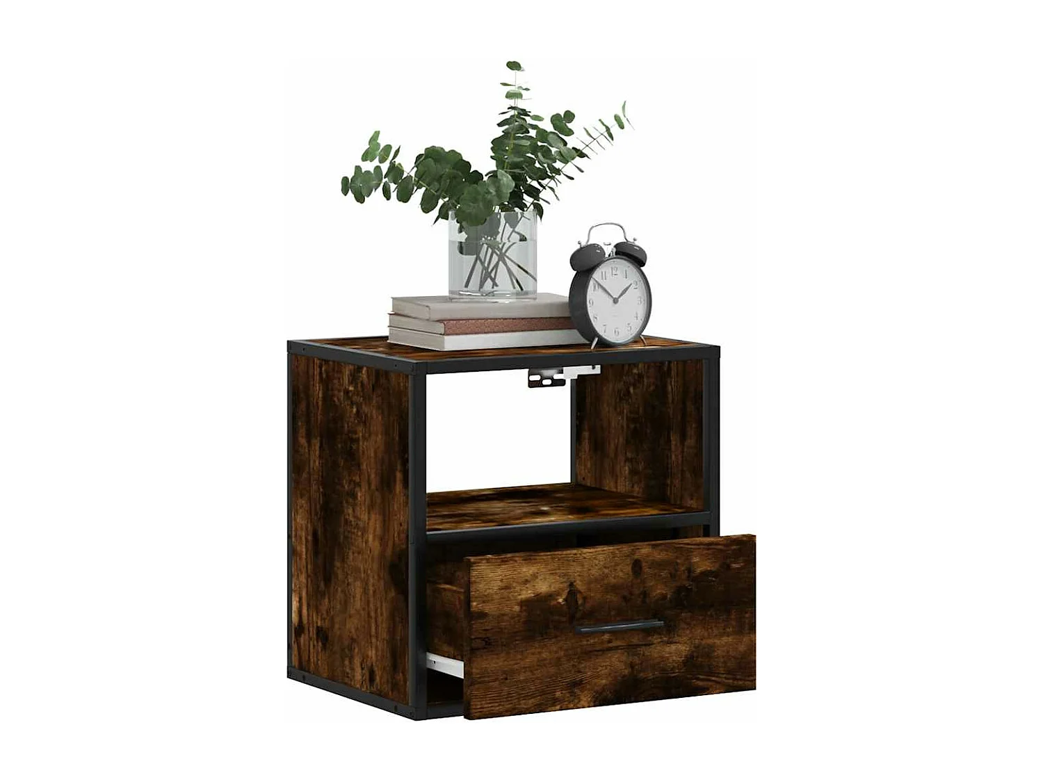 Table de chevet murale Chêne fumé 40x31x39,5 cm