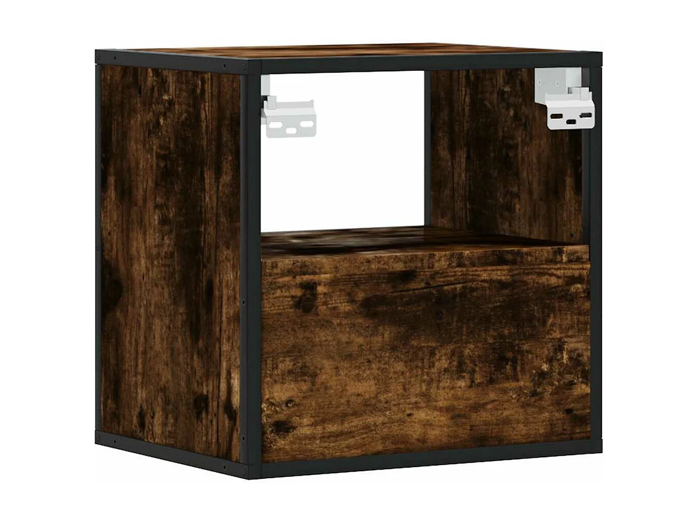 Table de chevet murale Chêne fumé 40x31x39,5 cm