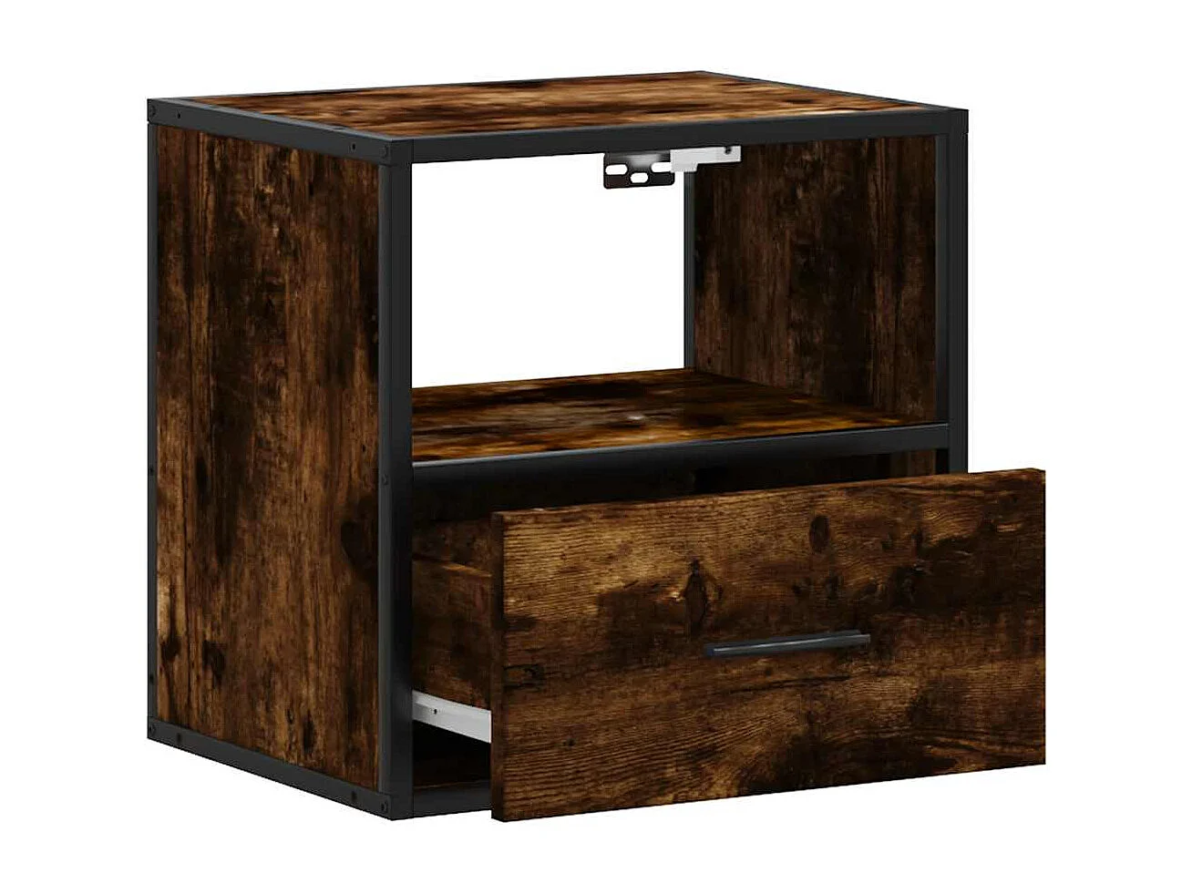 Table de chevet murale Chêne fumé 40x31x39,5 cm