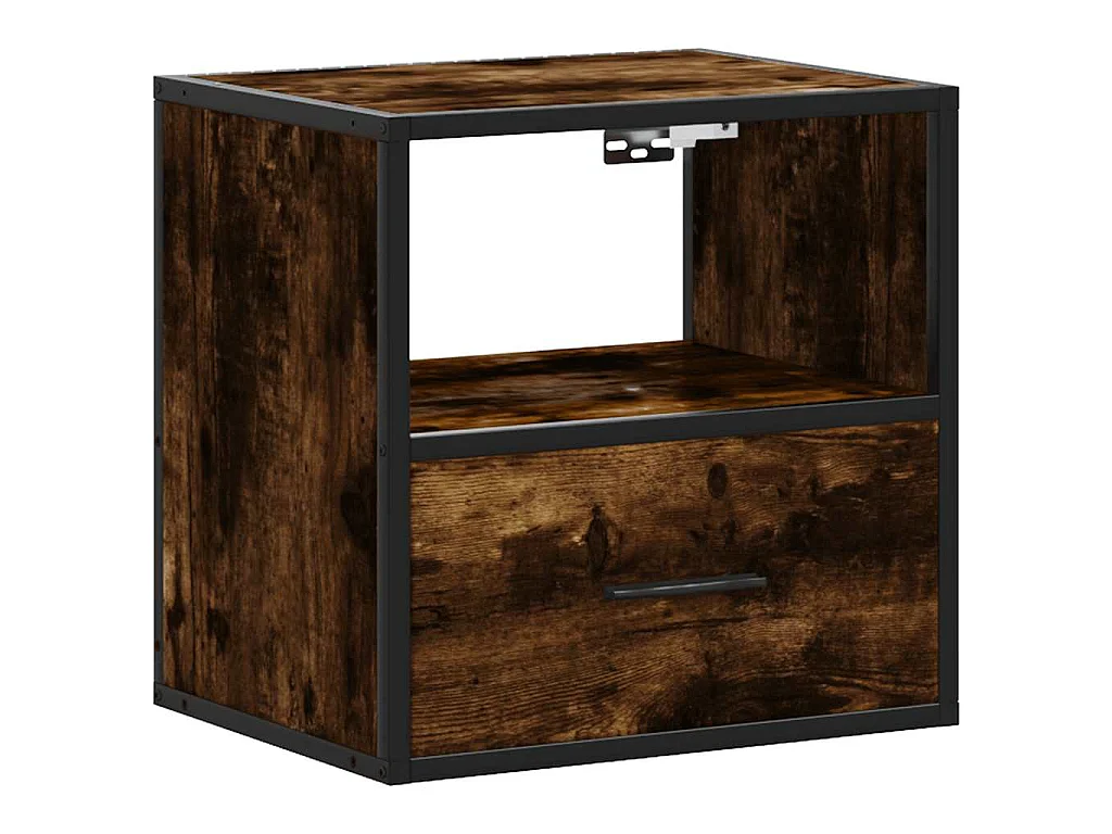 Table de chevet murale Chêne fumé 40x31x39,5 cm