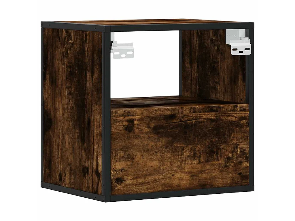 Table de chevet murale Chêne fumé 40x31x39,5 cm