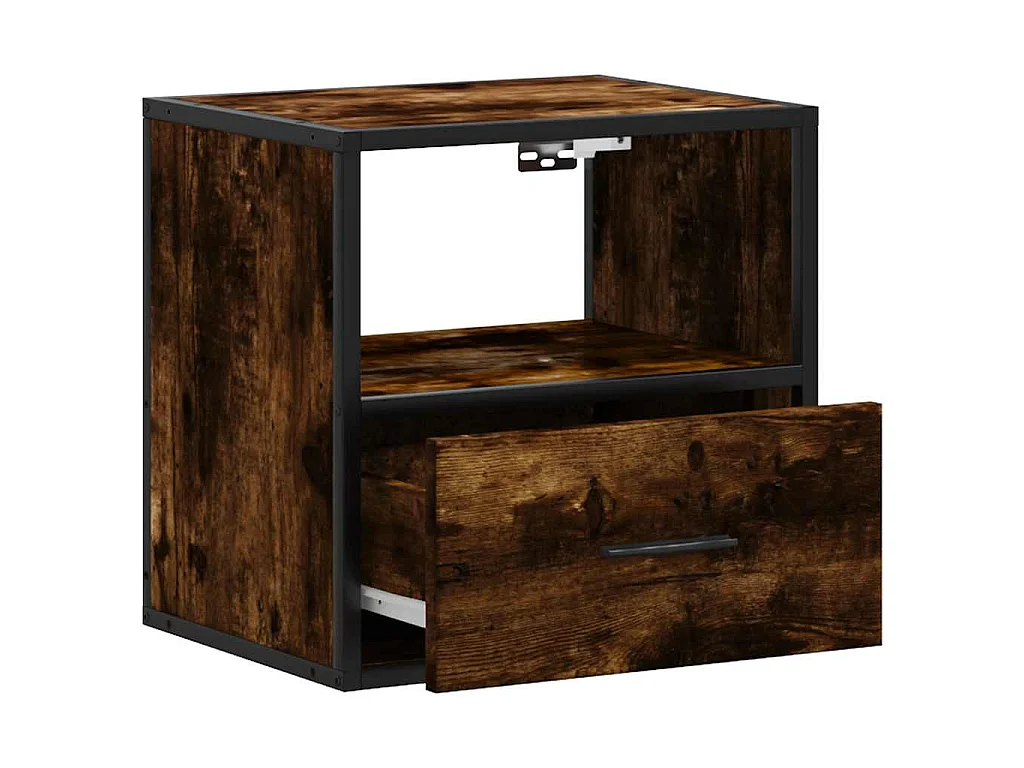 Table de chevet murale Chêne fumé 40x31x39,5 cm
