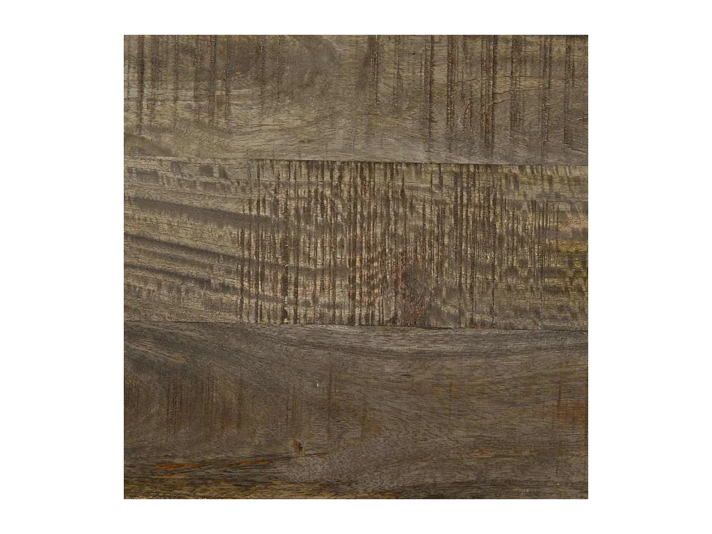 Table de chevet gris clair 50x33x60 cm bois de manguier massif