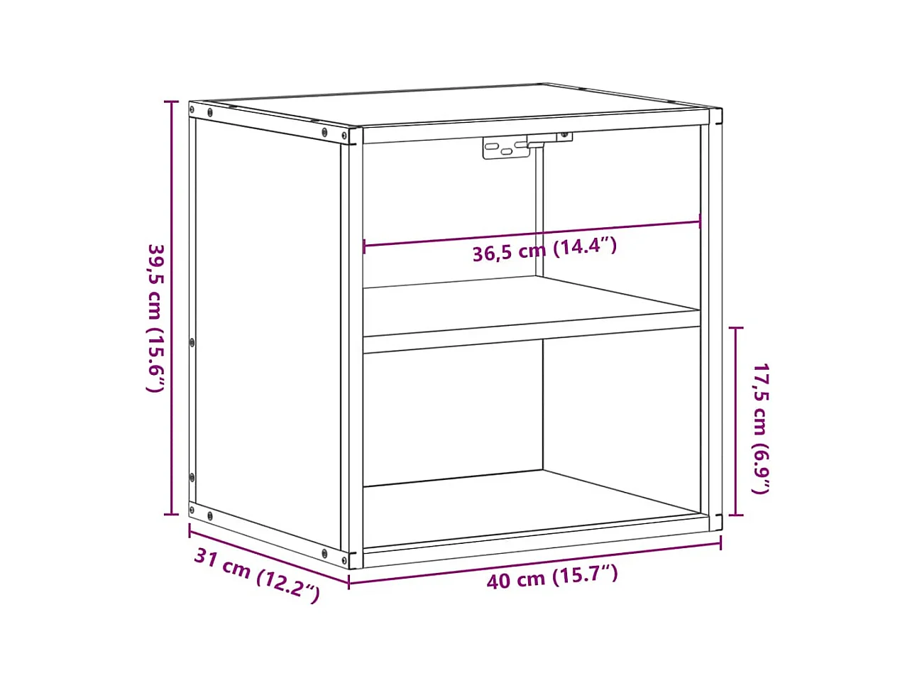 Tables de chevet murales 2 pcs sonoma gris 40x31x39,5 cm