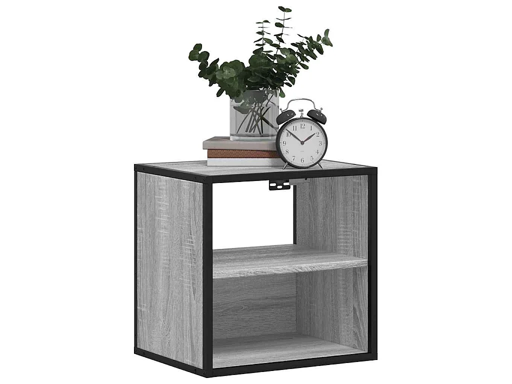 Tables de chevet murales 2 pcs sonoma gris 40x31x39,5 cm