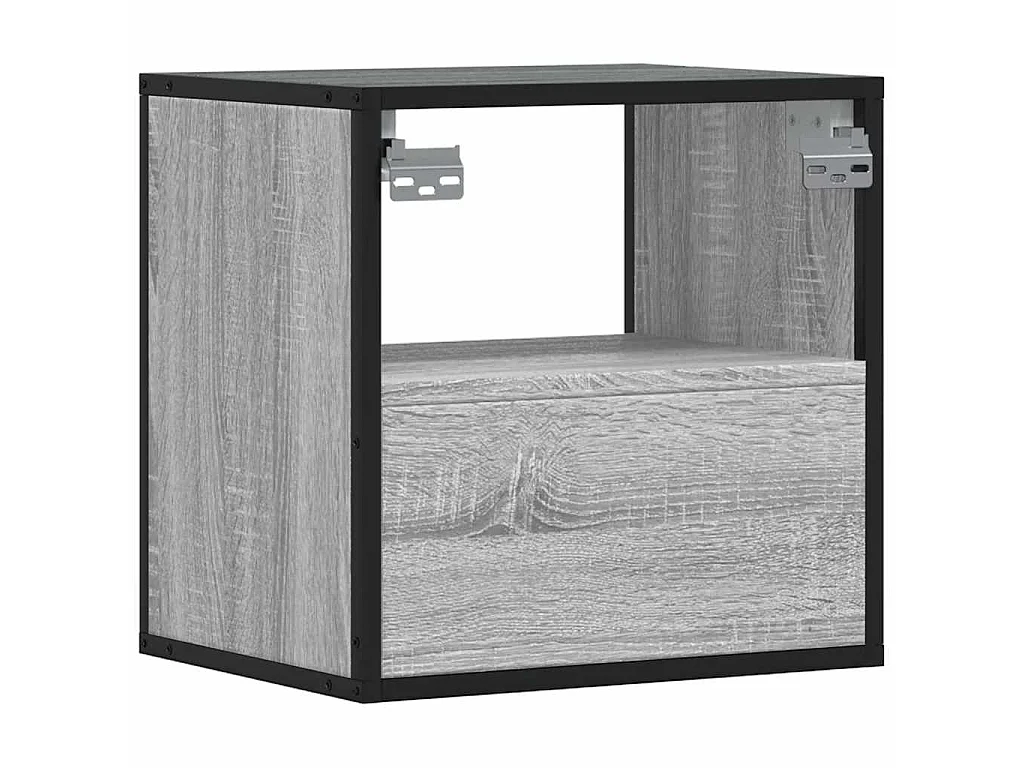 Tables de chevet murales 2 pcs sonoma gris 40x31x39,5 cm