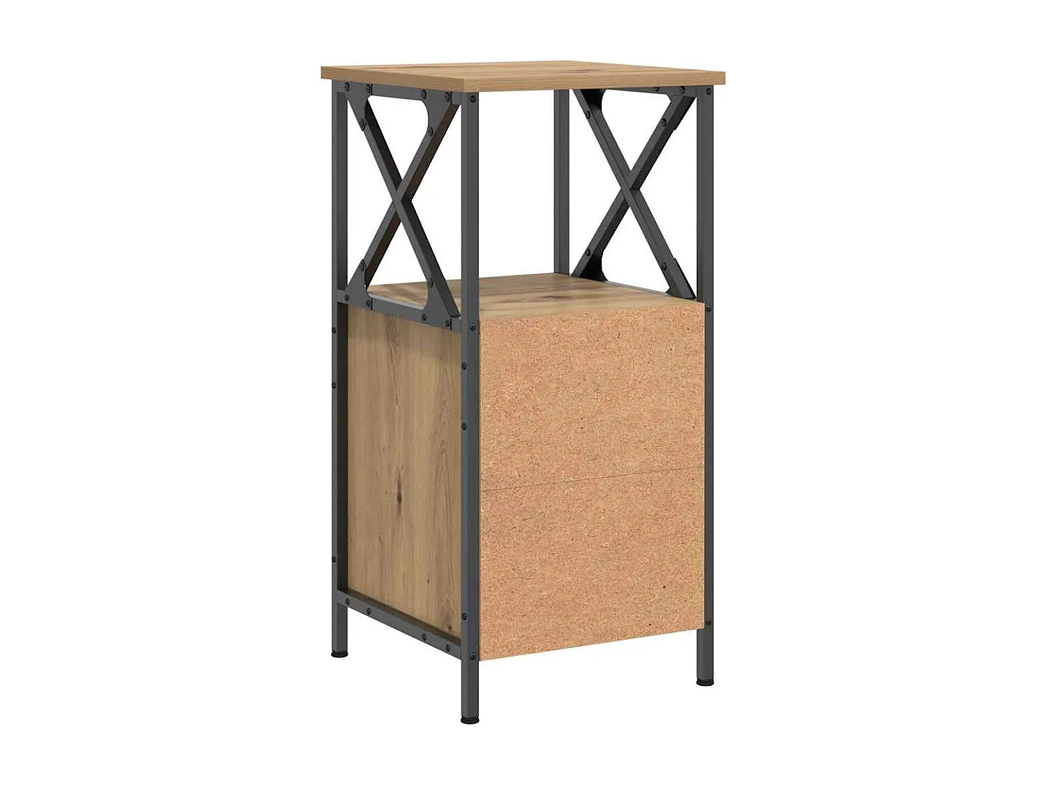 Tables de chevet 2 pcs chêne artisanal bois d'ingénierie