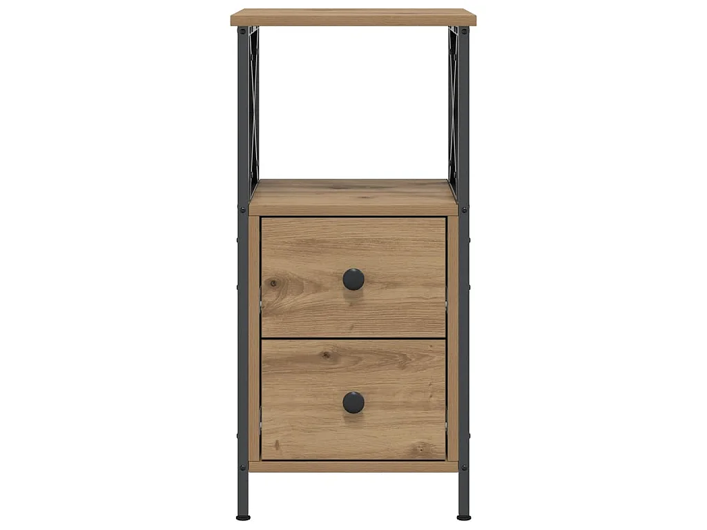 Nachttische 2 Stk. Artisan-Eiche 34x35,5x70 cm Holzwerkstoff