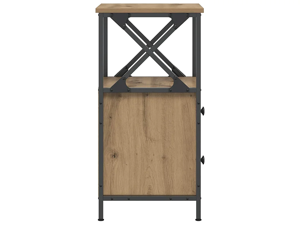 Nachttische 2 Stk. Artisan-Eiche 34x35,5x70 cm Holzwerkstoff