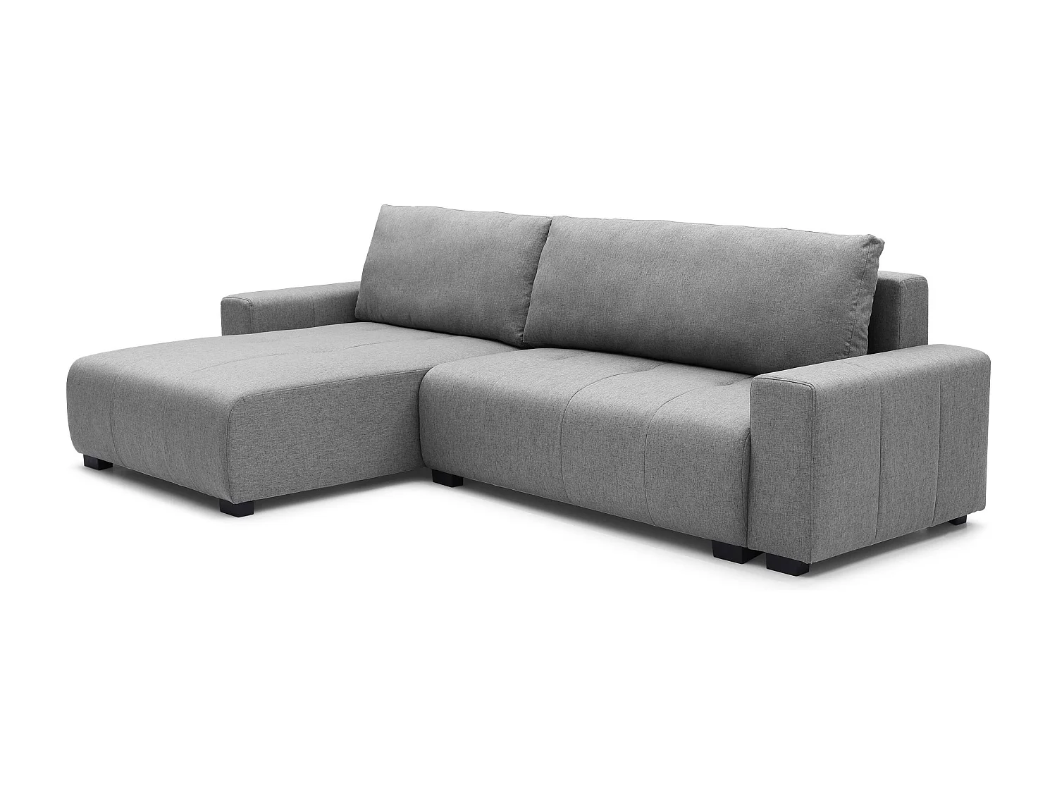 Ecksofa Malone Stoff Grau Modular mit Stauraum