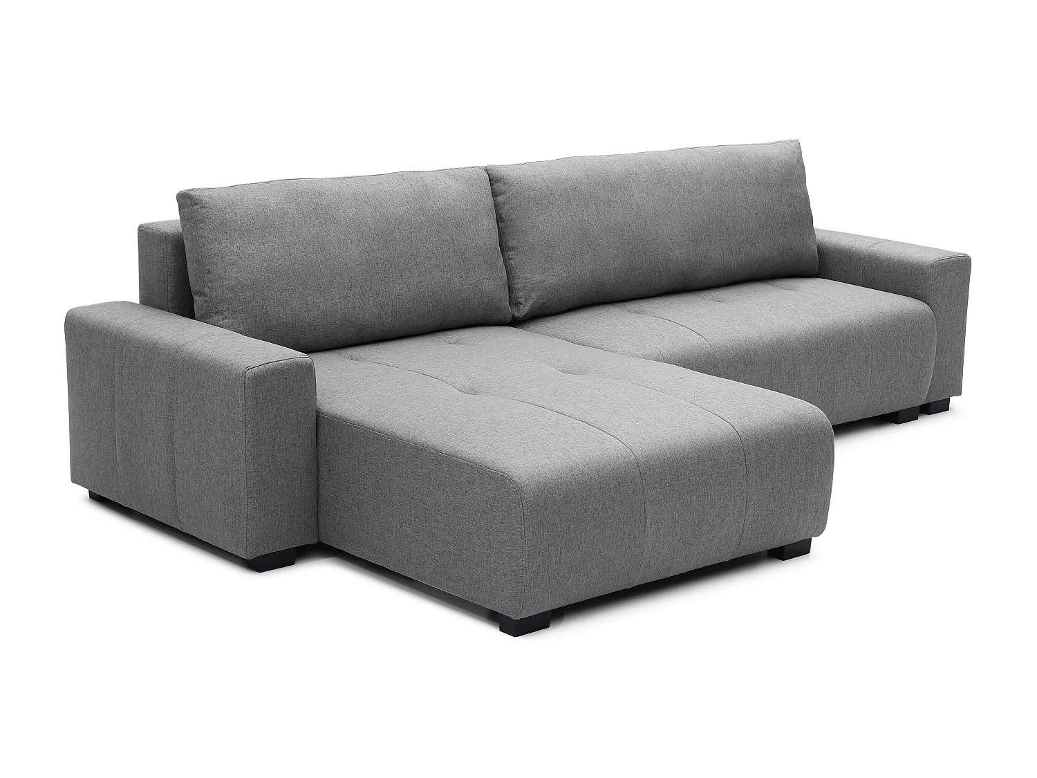 Ecksofa Malone Stoff Grau Modular mit Stauraum