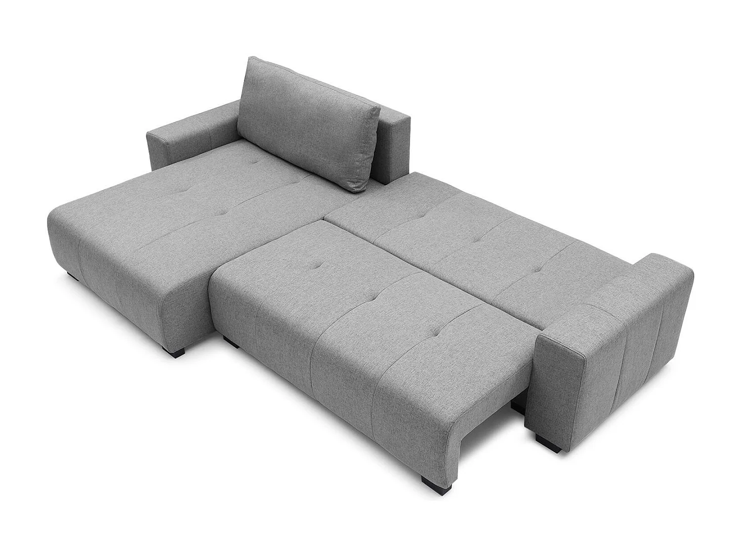 Ecksofa Malone Stoff Grau Modular mit Stauraum