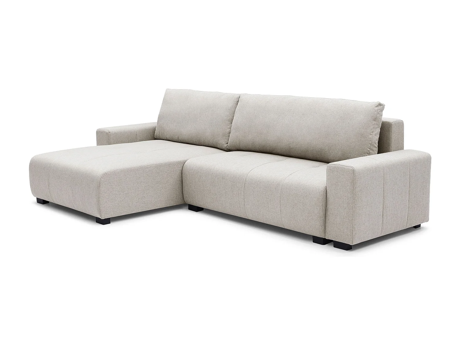 Ecksofa Malone Stoff Beige Modern und Bequem