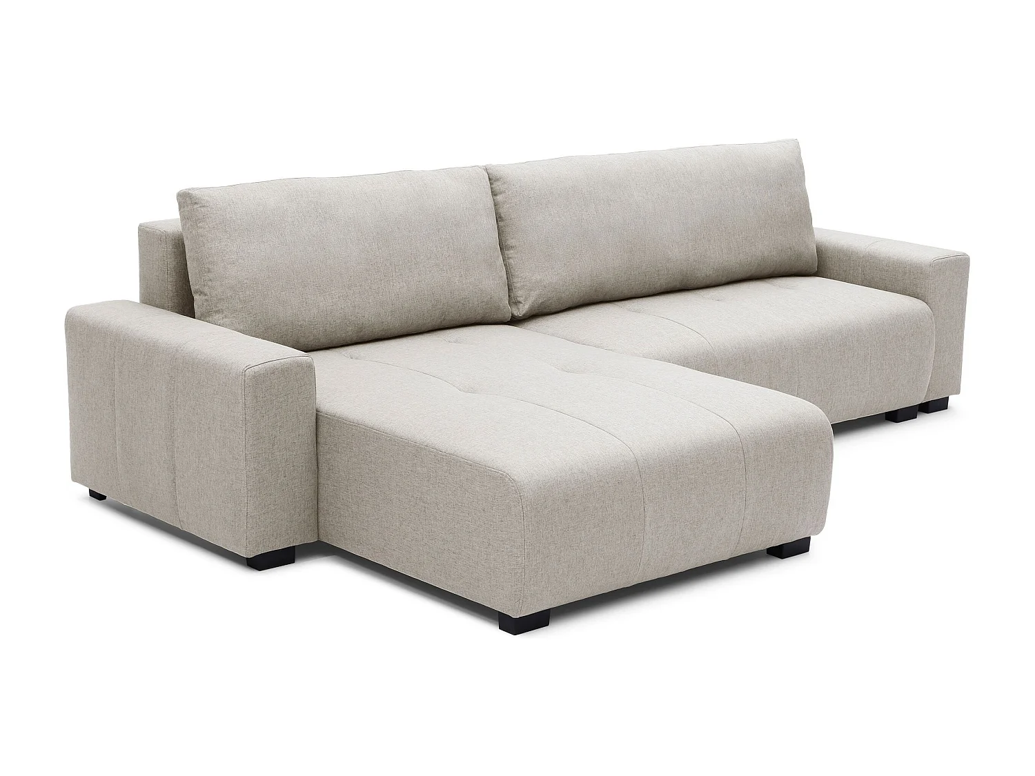 Ecksofa Malone Stoff Beige Modern und Bequem