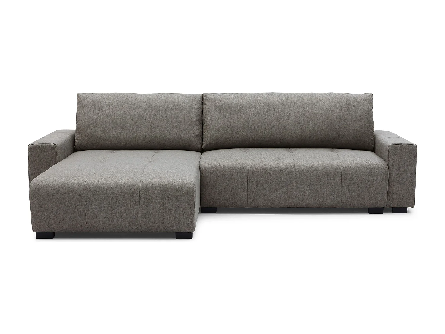 Canapé d'angle convertible élégant Malone Tissu Gris taupe