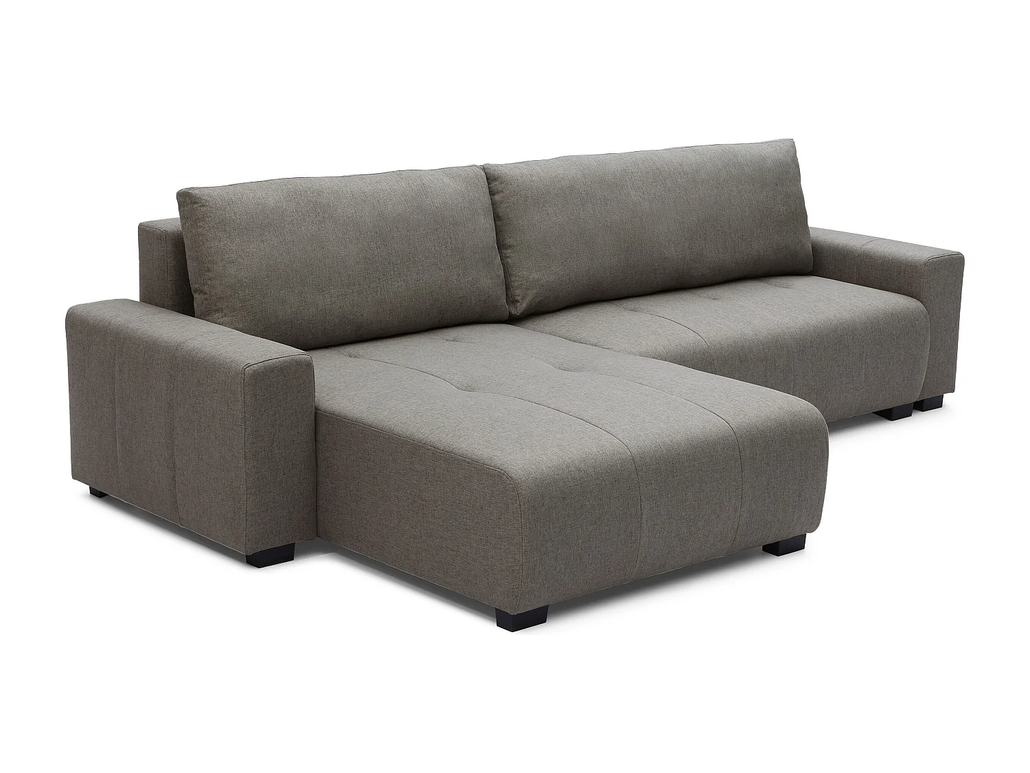 Canapé d'angle convertible élégant Malone Tissu Gris taupe