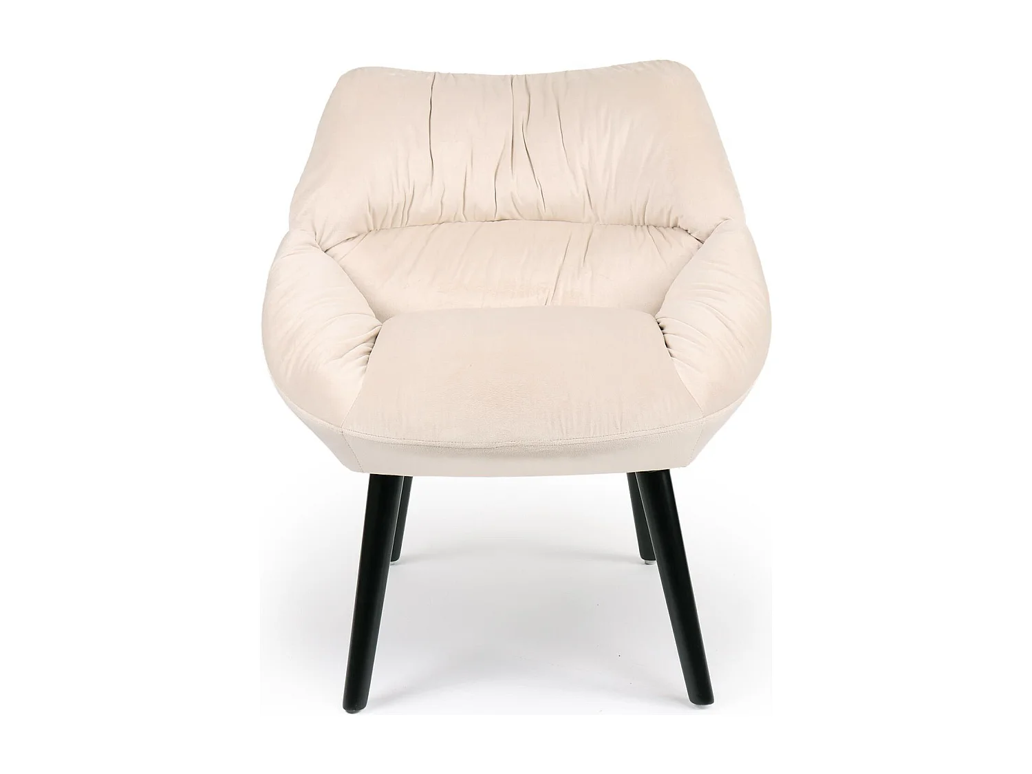 Fauteuil moderne et confortable Patrick Velours Beige