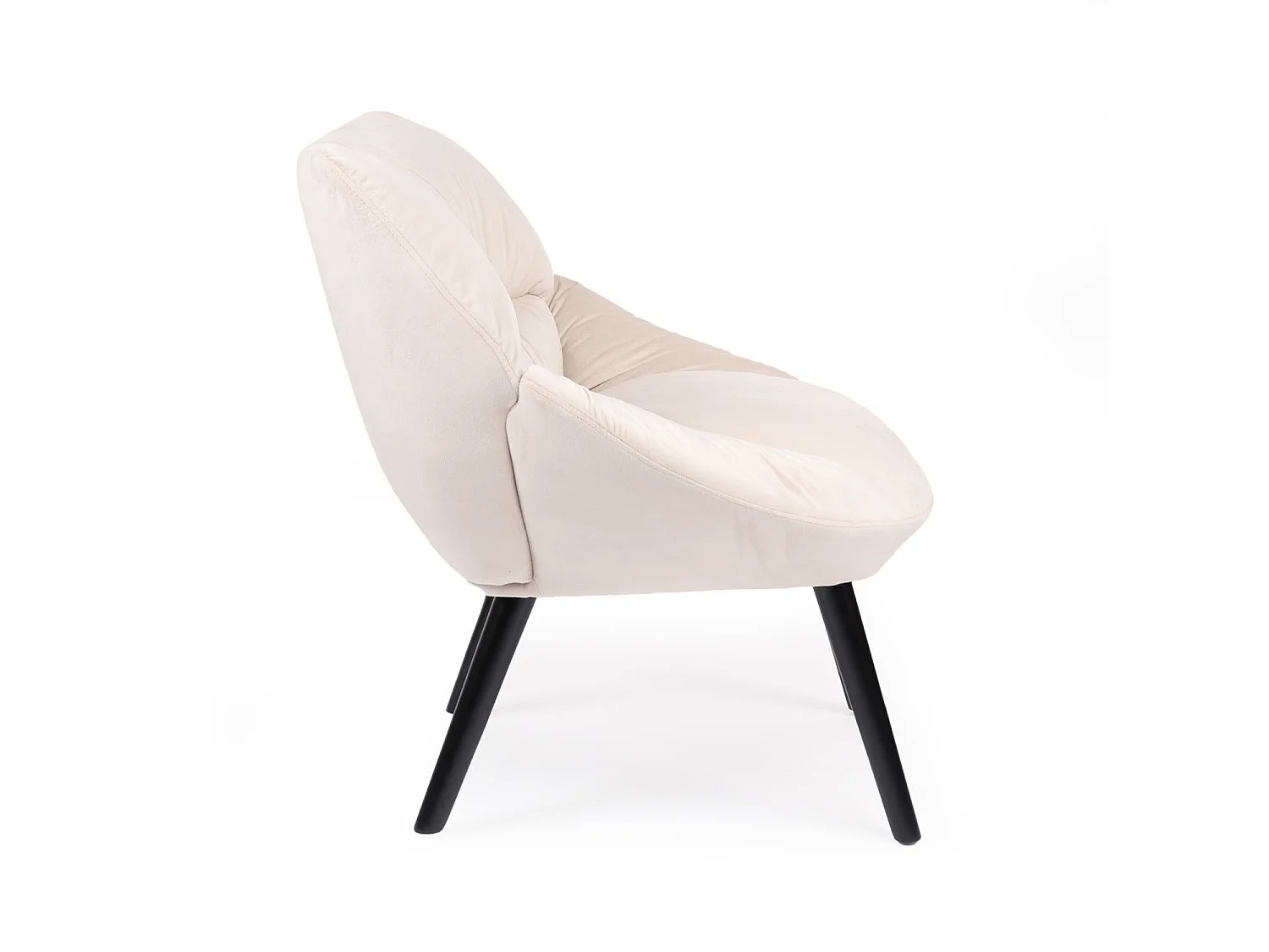 Fauteuil moderne et confortable Patrick Velours Beige
