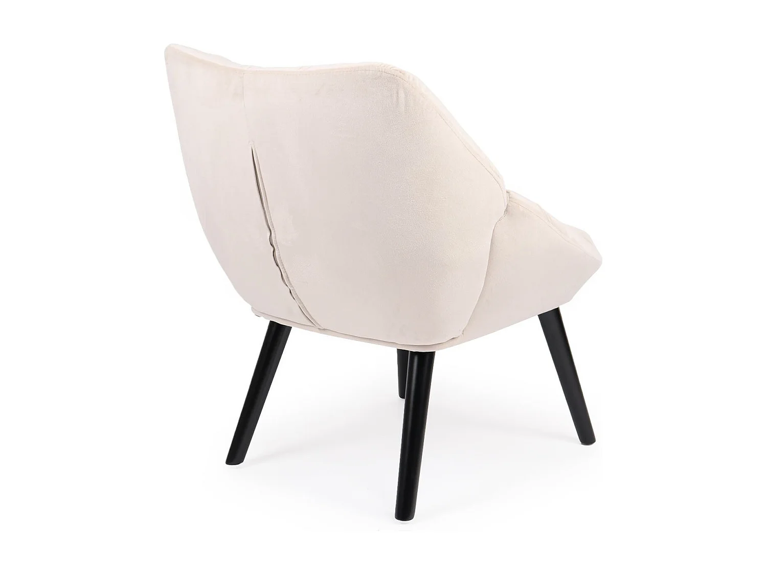 Fauteuil moderne et confortable Patrick Velours Beige