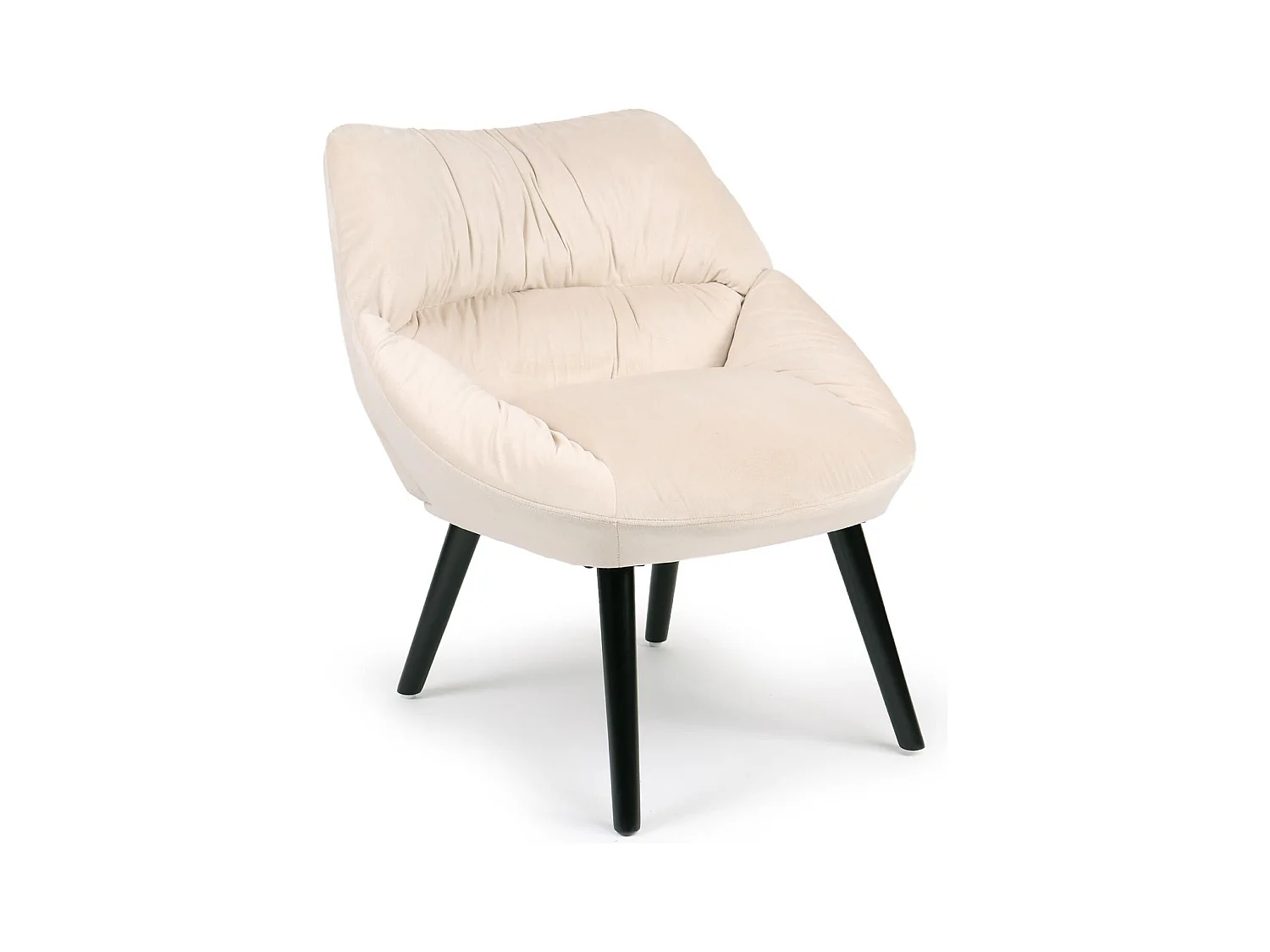 Fauteuil moderne et confortable Patrick Velours Beige