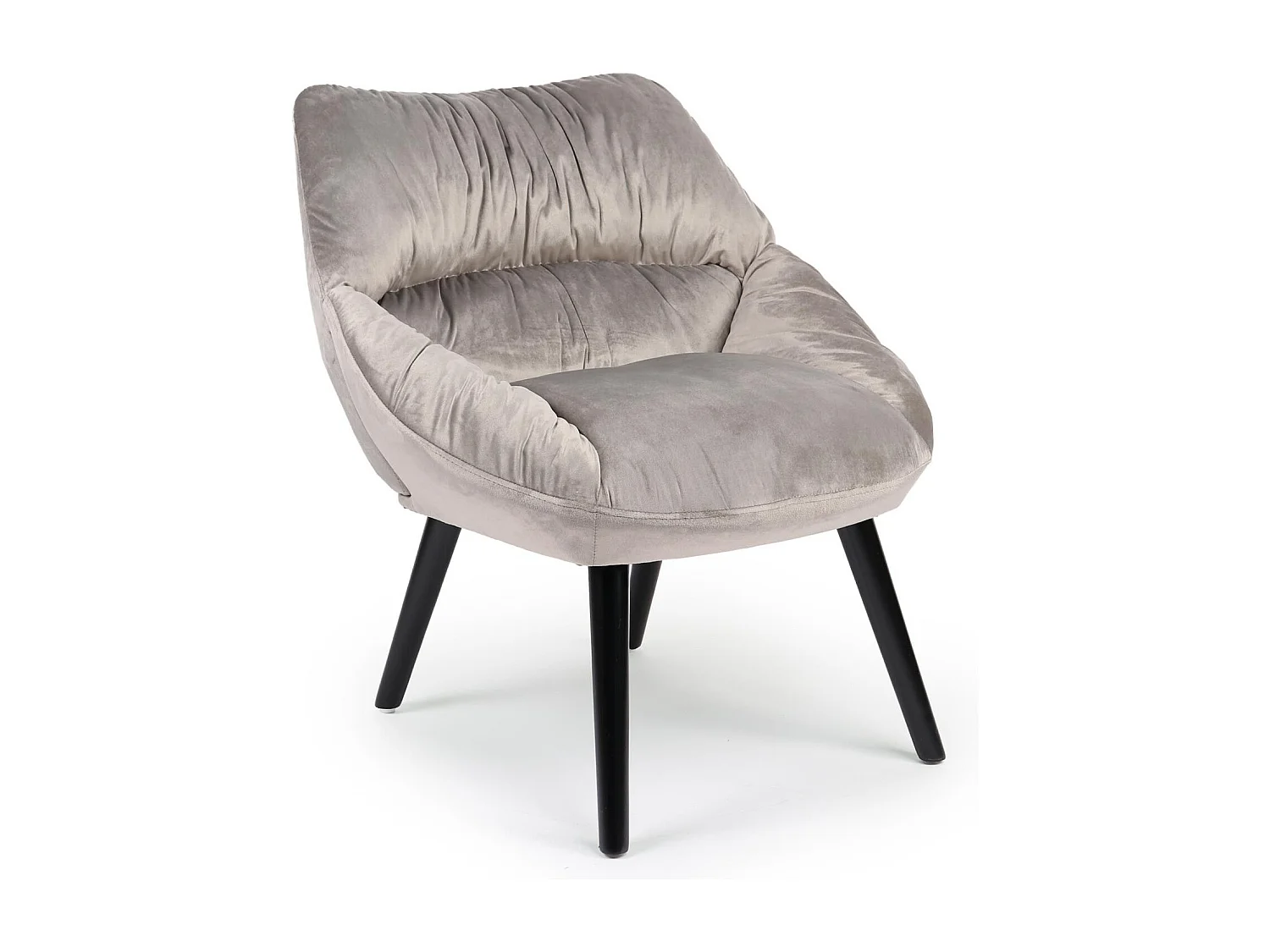 Fauteuil moderne et confortable Patrick Velours Gris